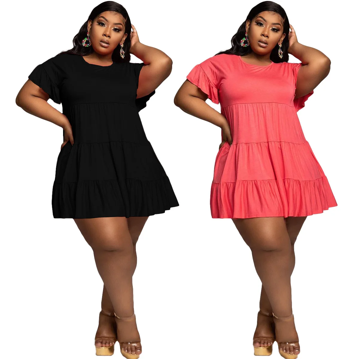 Wholesale trend hot sale fat women plus size stitching fashion casual HOBISH simple dress women's 2021, Black/white
Wholesale trend hot sale fat women plus size stitching fashion casual HOBISH simple dress women's 2021, Black/white