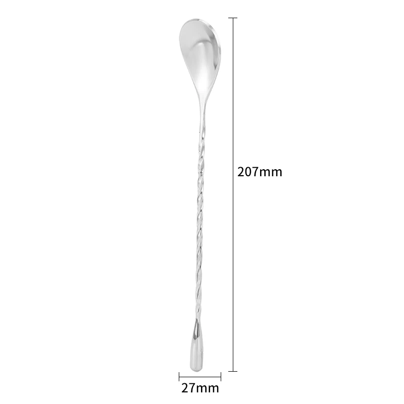 Metal stir twisted stainless steel stirrer cocktail spoon bar kit water drop bar stirring spoon, Metallic silver
Metal stir twisted stainless steel stirrer cocktail spoon bar kit water drop bar stirring spoon, Metallic silver