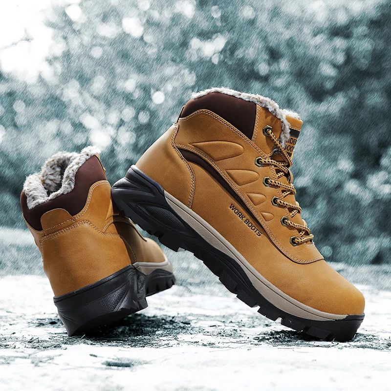 Genuine Leather Comfortable High-Top Hiking Boots For Men Brown S219-2192 (STOCK ITEM-20% OFF) 3 PRISTINE