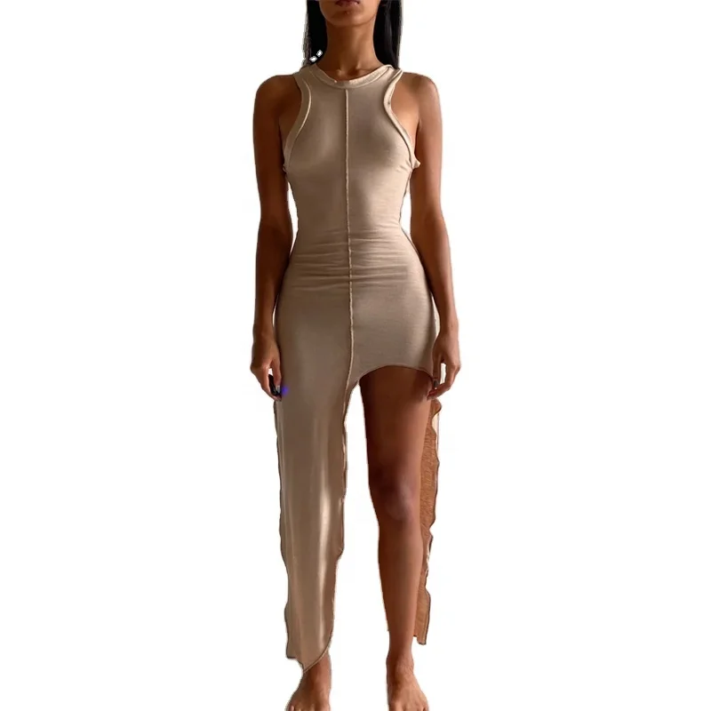 SD0107 2021 Popular Style Custom O Neck Solid Slim Sleeveless Split Women Casual Spring Dresses, Black / khaki
SD0107 2021 Popular Style Custom O Neck Solid Slim Sleeveless Split Women Casual Spring Dresses, Black / khaki