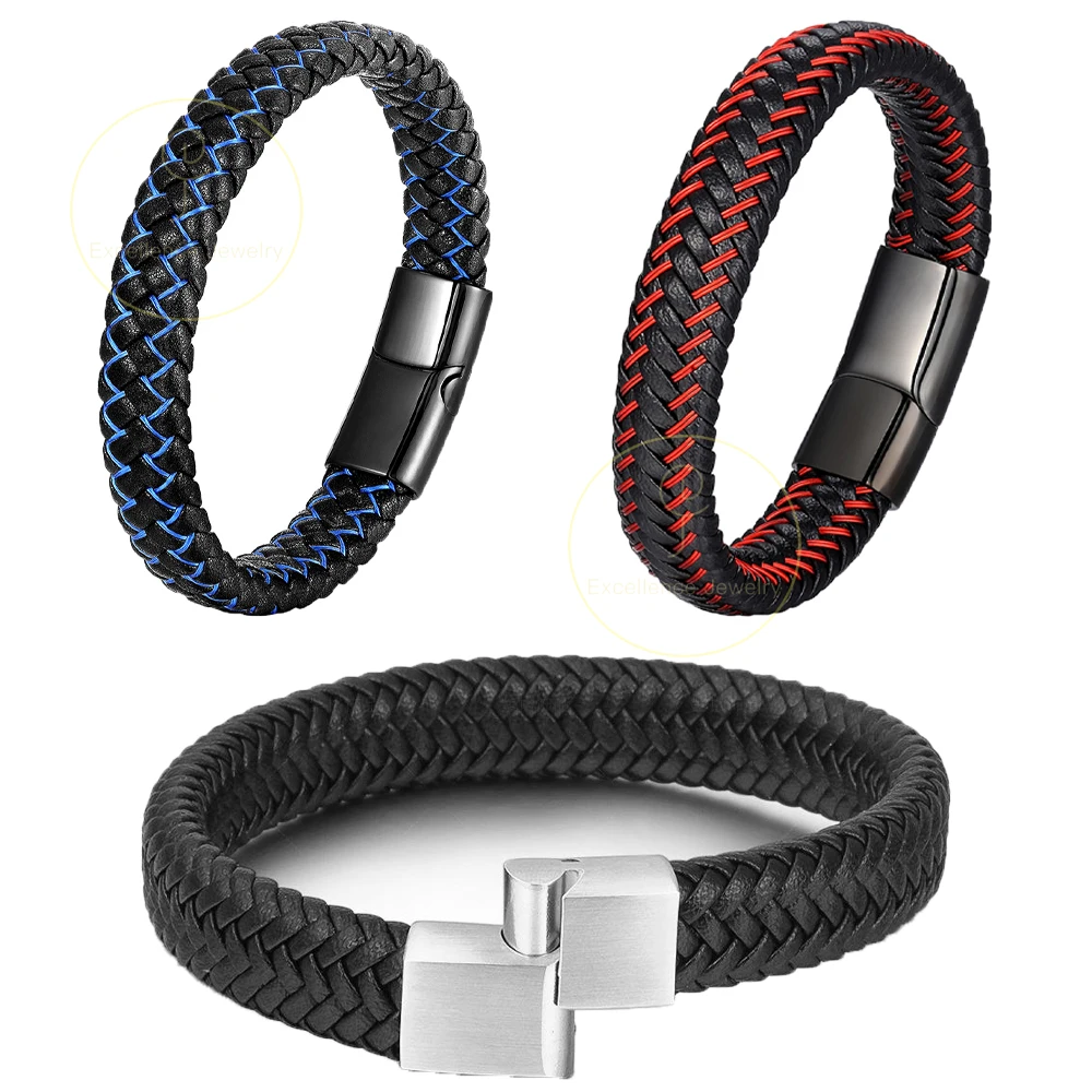 customized Wholesale Price Gift jewelry Braided leather pulseras magnetic clasps stainless steel men leather Bracelet
customized Wholesale Price Gift jewelry Braided leather pulseras magnetic clasps stainless steel men leather Bracelet