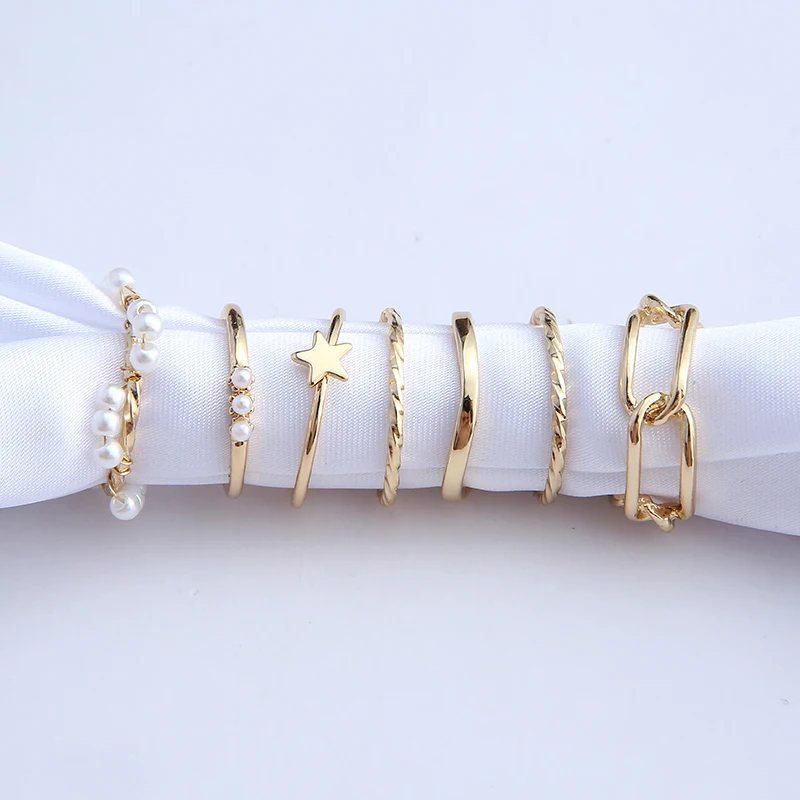 Hot Selling Fashion Stainless Steel Creative Simple Women Jewelry Big Round Freshwater Pearl Female Ring Set 7 Pieces, Picture
Hot Selling Fashion Stainless Steel Creative Simple Women Jewelry Big Round Freshwater Pearl Female Ring Set 7 Pieces, Picture
