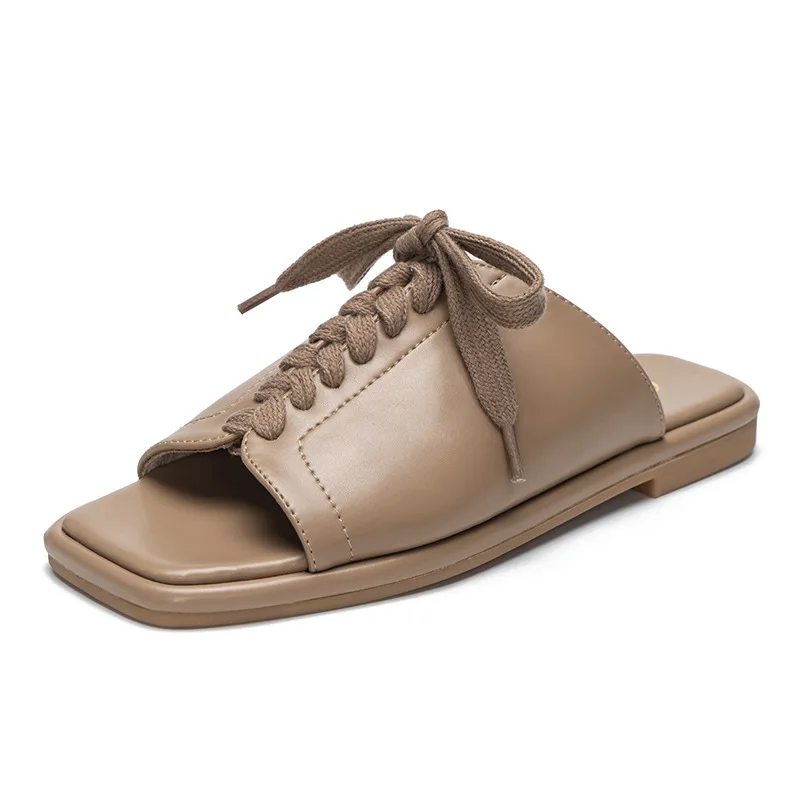 Wholesale 2021 design lace up slides for lady comfort house slipper flat bottom slippers for women, Customized color
Wholesale 2021 design lace up slides for lady comfort house slipper flat bottom slippers for women, Customized color