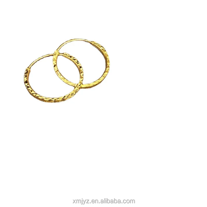 

Certified In Stock Wholesale 5G Gold Earrings All-Match Pure Gold 999 Earrings Geometric Ear Studs New 24K Pure Gold Ear Hook