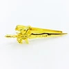 Factory Supply fashion Custom gold plating Sword polishing 3D Tie Clip