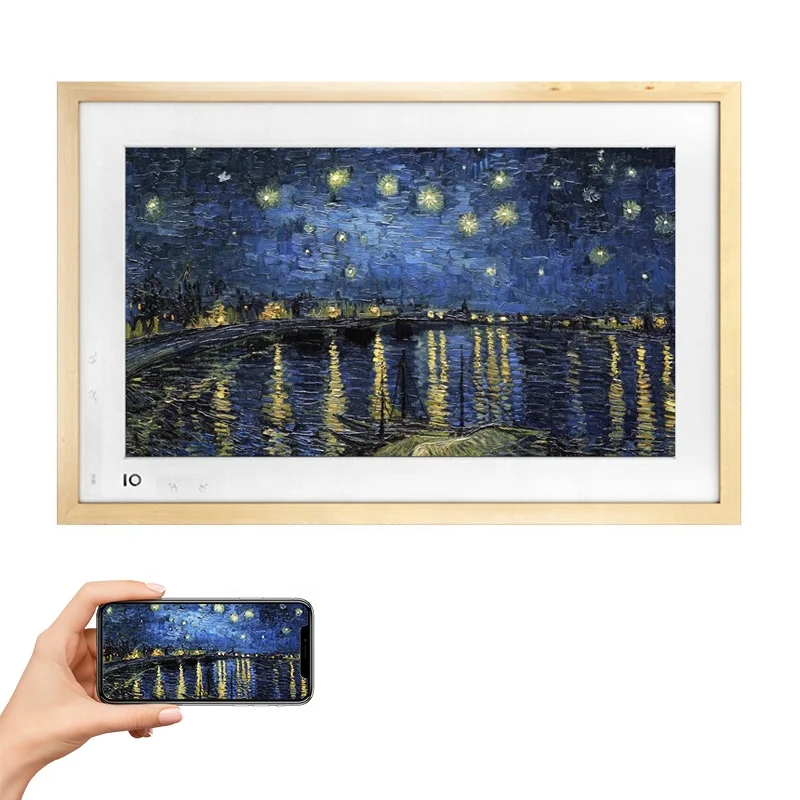BOE 21.5 inch smart artistic LCD digital photo frame remote controlled by the free APP
BOE 21.5 inch smart artistic LCD digital photo frame remote controlled by the free APP