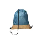High quality cork and golden threads polyester drawstring backpack with two cords