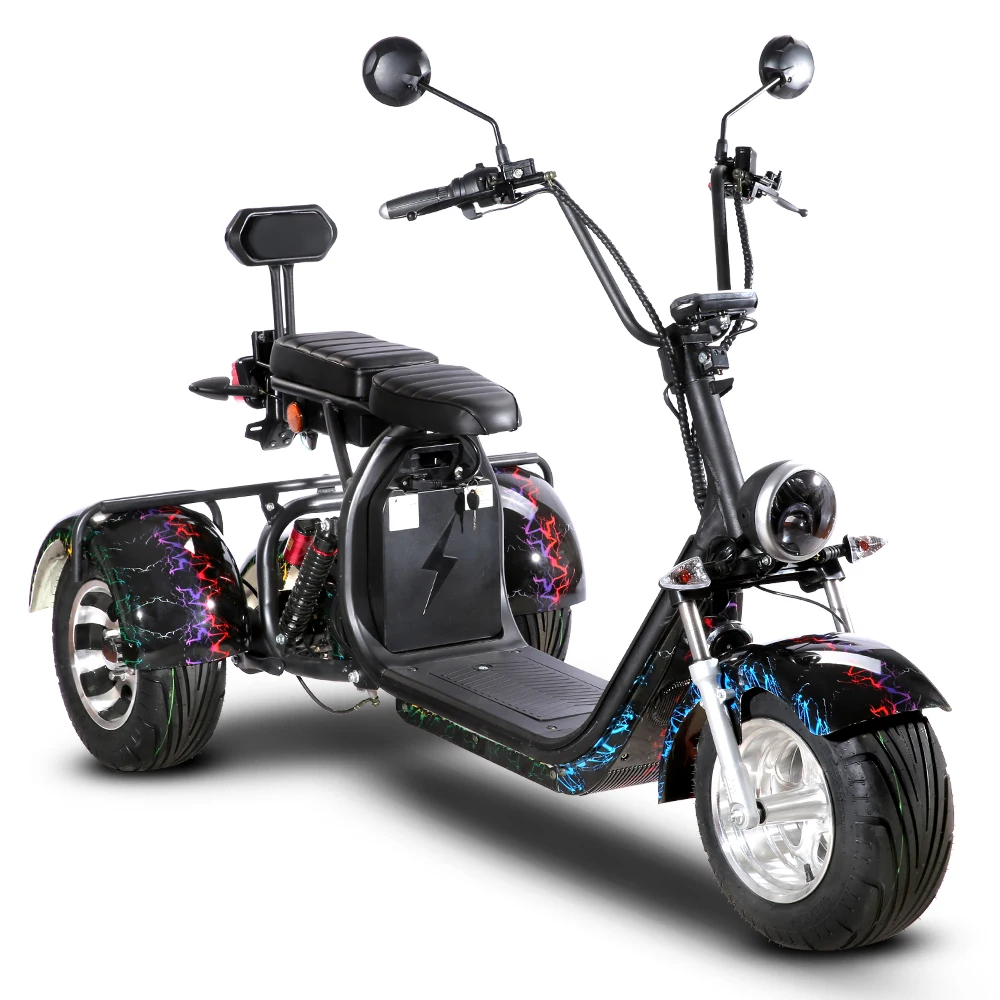 three outdoor electric Adult scooters wheel