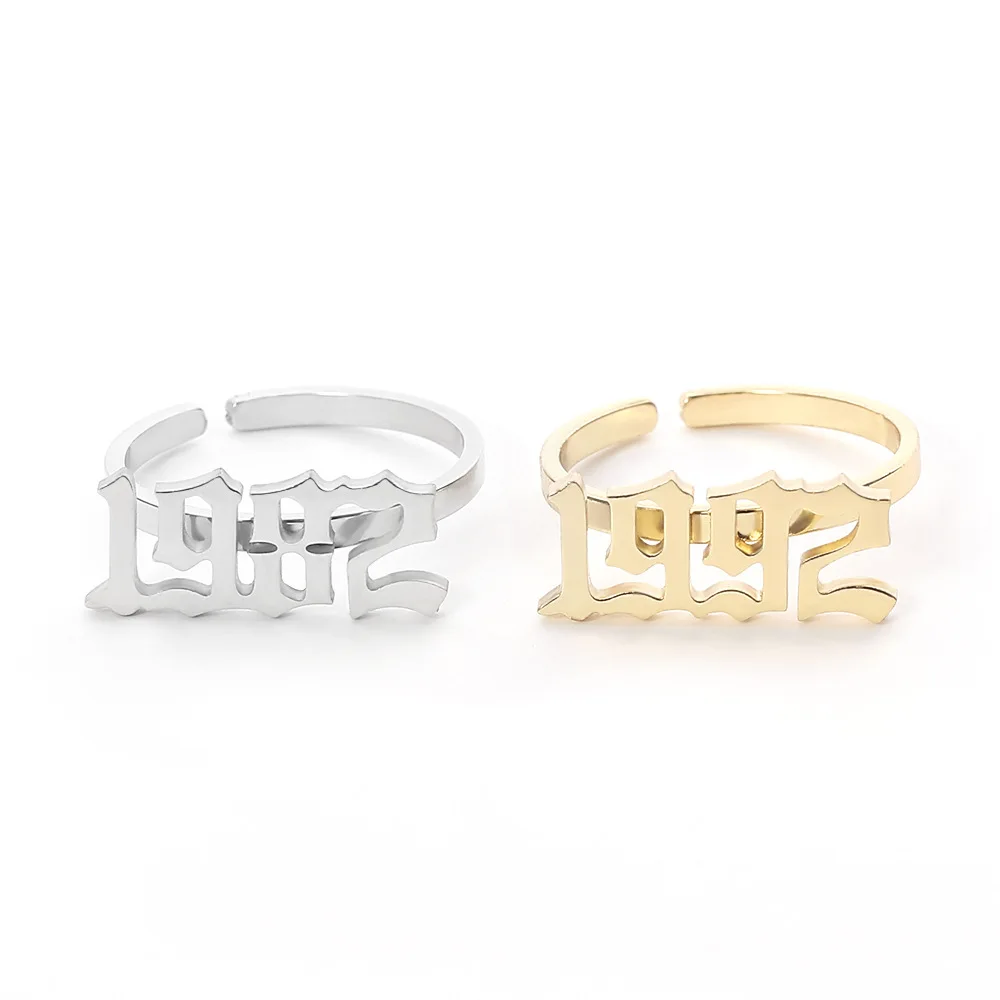 Stainless Steel Gold Plated 1984-2020 Number Year Ring Open Adjustable Birth Year Rings, As picture
Stainless Steel Gold Plated 1984-2020 Number Year Ring Open Adjustable Birth Year Rings, As picture