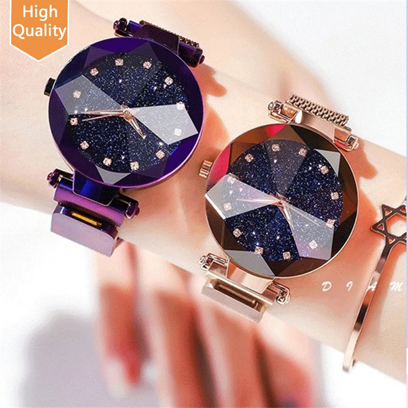 Wholesale High Quality Ladies Magnetic Starry Sky Clock Luxury Women Watches Fashion Diamond Quartz Wrist Watch
Wholesale High Quality Ladies Magnetic Starry Sky Clock Luxury Women Watches Fashion Diamond Quartz Wrist Watch