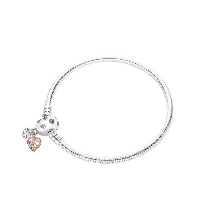 Hot seller Silver DIY leaf charm pendant bracelets adjustable
Hot seller Silver DIY leaf charm pendant bracelets adjustable