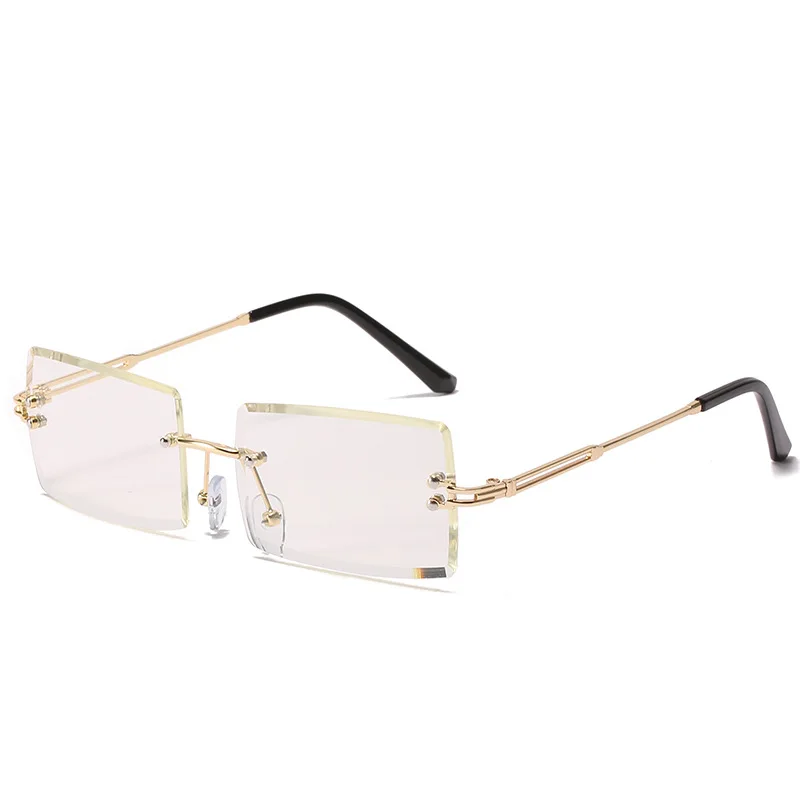 Luxury Small Rimless Men Women Sunglasses Rectangle Vintage Summer Trendy Shades Brown Retro Sunglasses, As pic
Luxury Small Rimless Men Women Sunglasses Rectangle Vintage Summer Trendy Shades Brown Retro Sunglasses, As pic