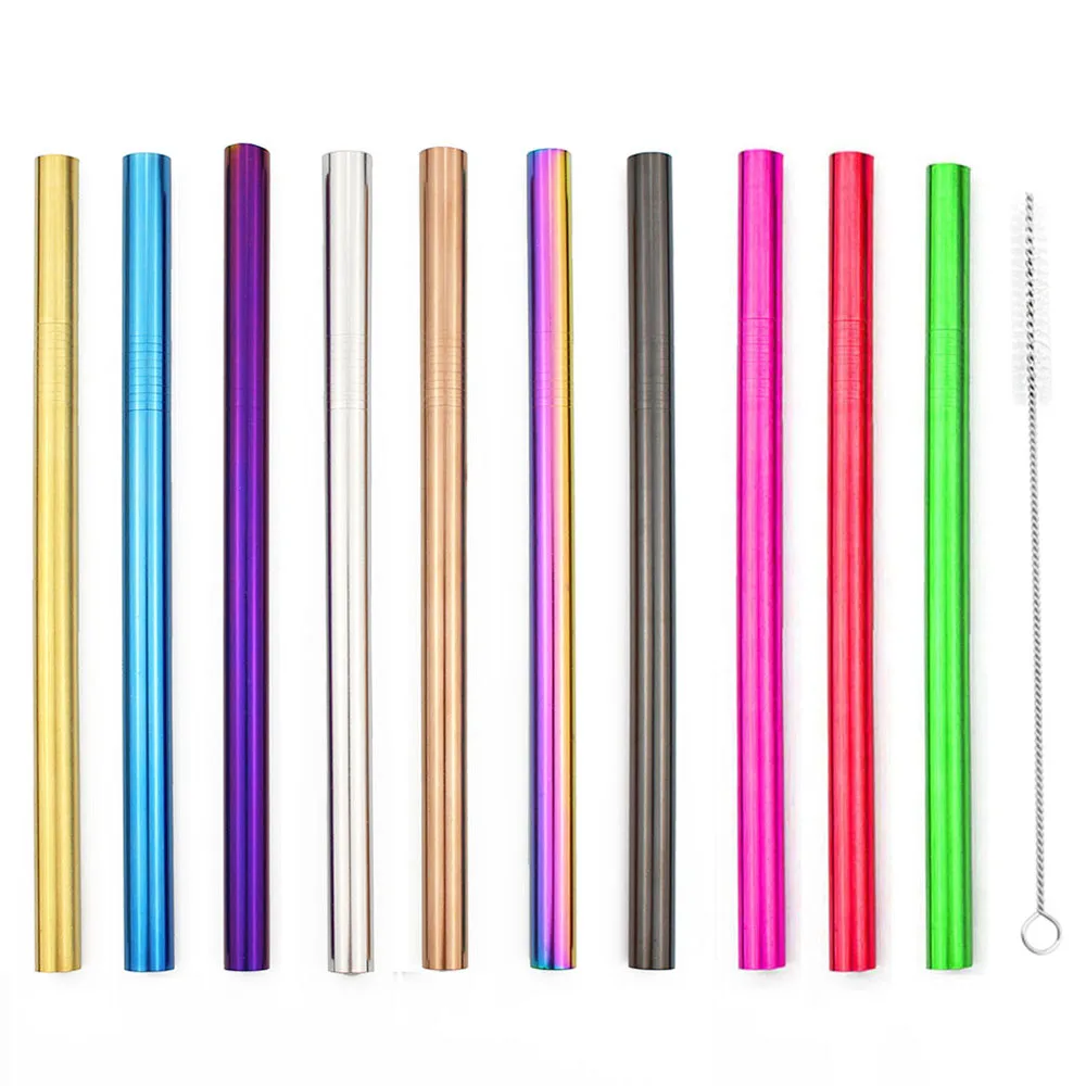 Eco Friendly Reusable Colorful Cleaning Brush Set Portable Stainless Steel Drinking Metal Straw for Tumbler Cup Water Bottle, Violet/green/blue/black/gold /silver
Eco Friendly Reusable Colorful Cleaning Brush Set Portable Stainless Steel Drinking Metal Straw for Tumbler Cup Water Bottle, Violet/green/blue/black/gold /silver