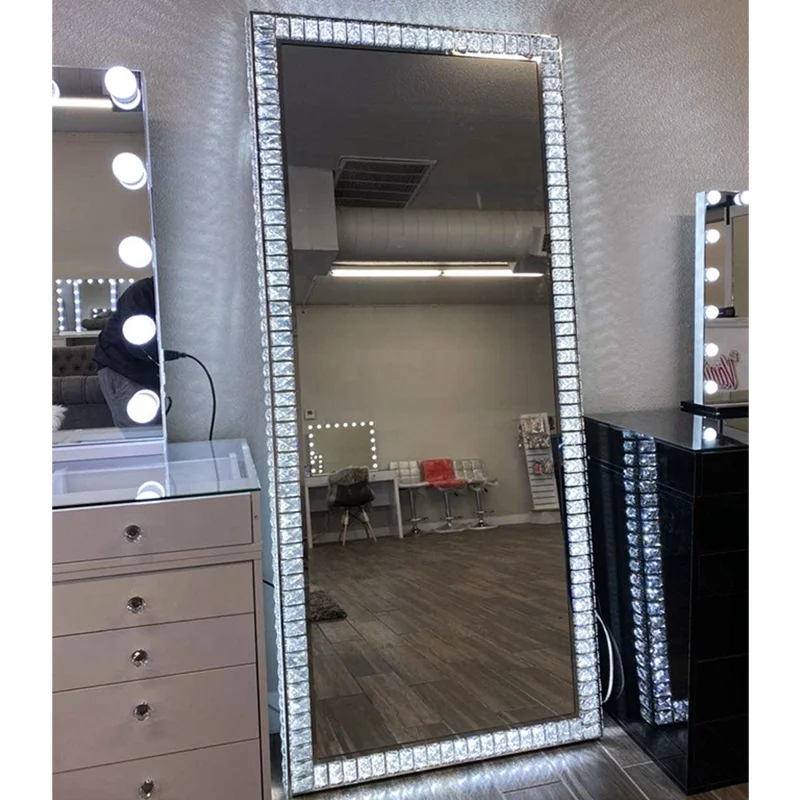 32"*72"Crystal Bathroom Mirror with Bright Lights, Dimmable Large Full Length Mirror Lighted Vanity Mirror for Bathroom
32"*72"Crystal Bathroom Mirror with Bright Lights, Dimmable Large Full Length Mirror Lighted Vanity Mirror for Bathroom