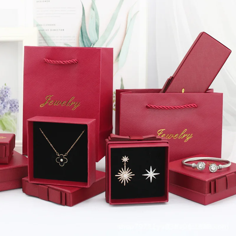 wholesale Custom Paper Jewelry Boxes With Logo Packaging Vintage Wine Red Bow Jewelry Box Luxury Necklace Ring Gift Boxes
wholesale Custom Paper Jewelry Boxes With Logo Packaging Vintage Wine Red Bow Jewelry Box Luxury Necklace Ring Gift Boxes
