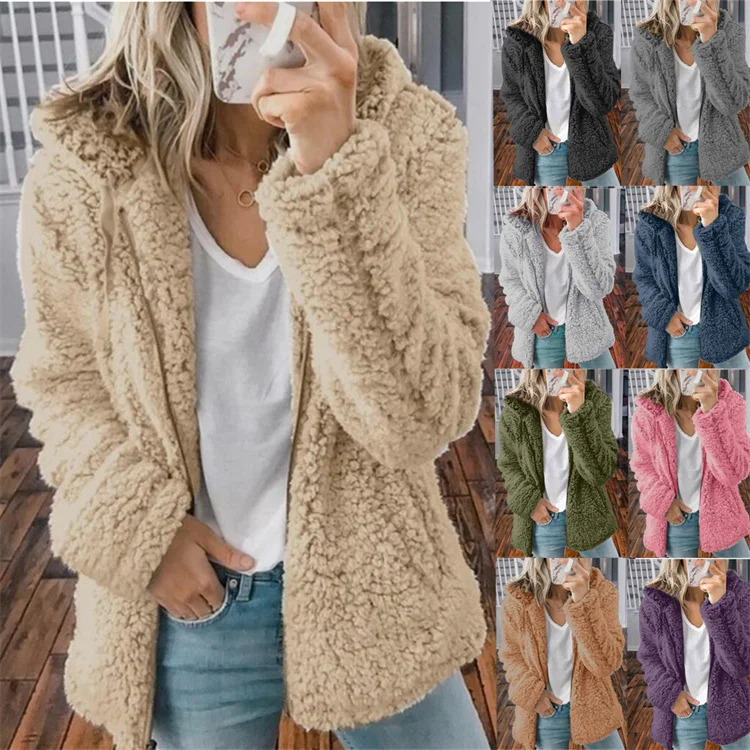 FMY141 Women Autumn Winter Jacket Female Coat Causal Soft Hooded Fleece Plush Warm Plus Size Fur Fluffy Zipper top Sudadera
FMY141 Women Autumn Winter Jacket Female Coat Causal Soft Hooded Fleece Plush Warm Plus Size Fur Fluffy Zipper top Sudadera