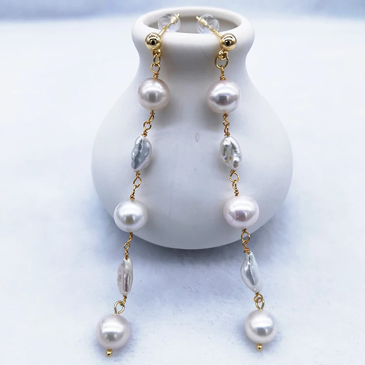E170 high quality Statement Handmade Irregular Drop keshi White Pearl Freshwater stud Earrings
E170 high quality Statement Handmade Irregular Drop keshi White Pearl Freshwater stud Earrings