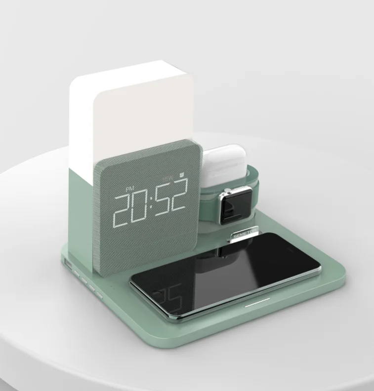 2021 Amazon Best Selling New Product Desk Lamp Wireless Charger Night Lamp Digital LED Clock Charging Station
2021 Amazon Best Selling New Product Desk Lamp Wireless Charger Night Lamp Digital LED Clock Charging Station