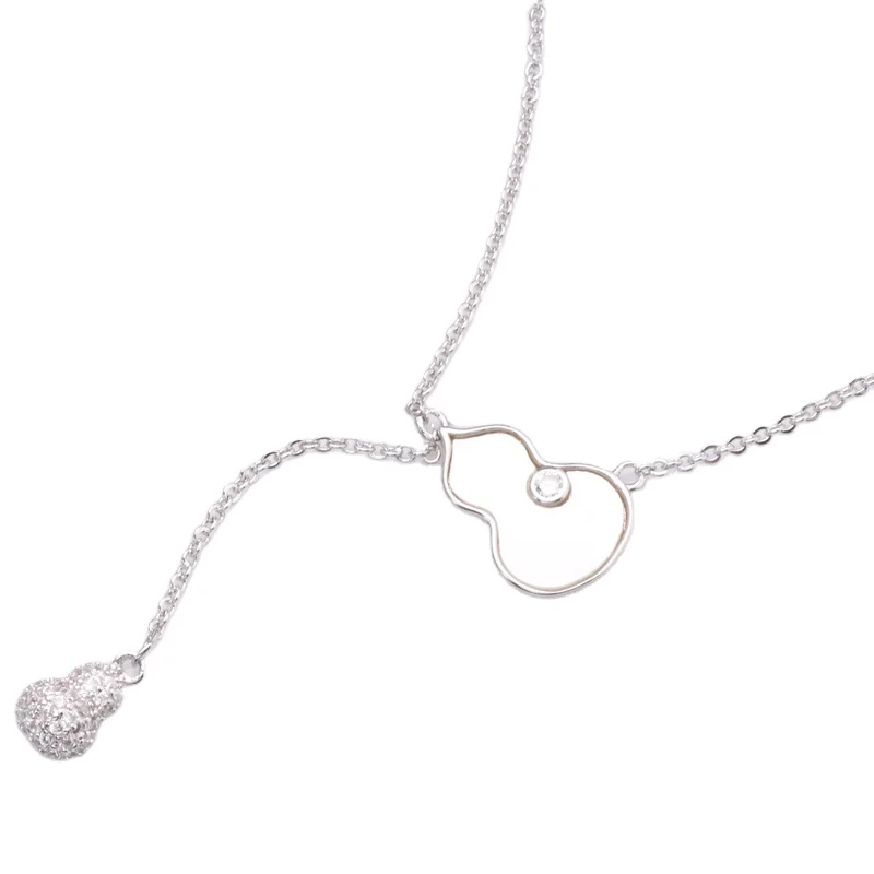 925 sterling silver jewelry gourd pendant necklace simple fashion sterling silver female clavicle chain, Picture
925 sterling silver jewelry gourd pendant necklace simple fashion sterling silver female clavicle chain, Picture