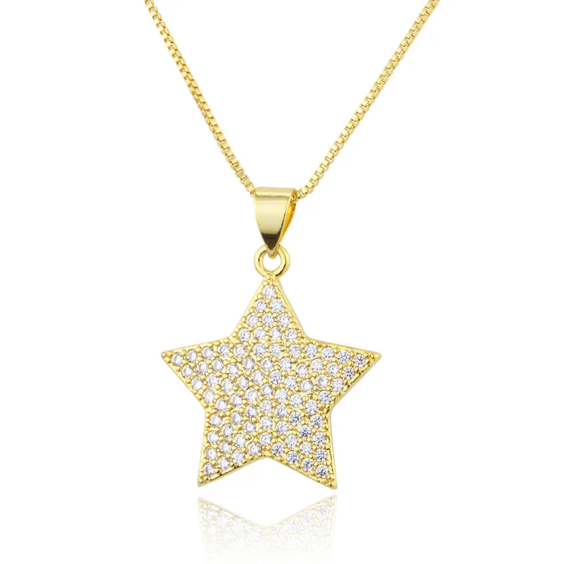 2021 Sailing Jewelry Cubic Zircon Necklace Five-pointed Star Pendant Necklace CZ Five-pointed Star Pendant Necklace
2021 Sailing Jewelry Cubic Zircon Necklace Five-pointed Star Pendant Necklace CZ Five-pointed Star Pendant Necklace