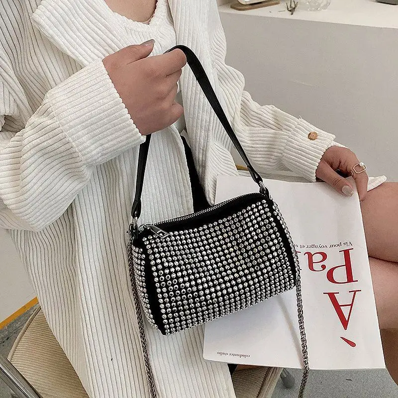 2021 Rhinestone Carry Underarm Bag Small Shoulder Bags Woman Bags Luxury Handbags With Quality Asaurance, Black ,silver
2021 Rhinestone Carry Underarm Bag Small Shoulder Bags Woman Bags Luxury Handbags With Quality Asaurance, Black ,silver
