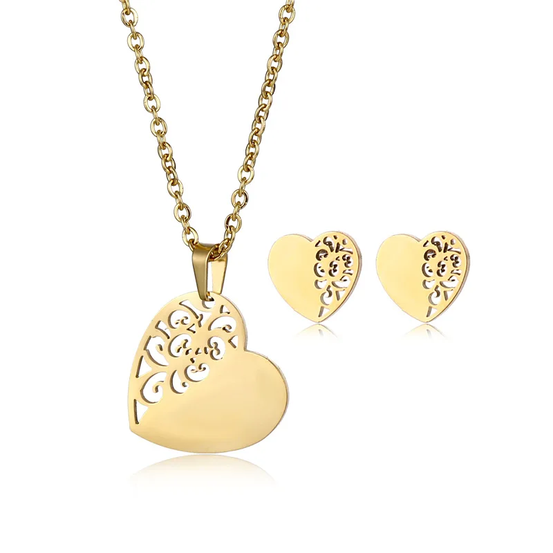 Hot Sales Stainless Steel Jewelry Sets Mother and Daughter Forever Love Necklace Earring Sets
Hot Sales Stainless Steel Jewelry Sets Mother and Daughter Forever Love Necklace Earring Sets