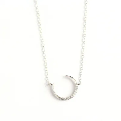 Korean Fashion Custom 925 Sterling Silver Necklace Gold Plated Charm Crescent Pendant Necklace, White gold
Korean Fashion Custom 925 Sterling Silver Necklace Gold Plated Charm Crescent Pendant Necklace, White gold