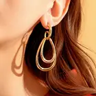 European and American style double drip shaped creative personality earrings earrings cross-border amazon hot style