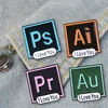 photoshop PS Pr badge adobe illustrator Ai Au enamel lapel pin pins available stock accept order directly