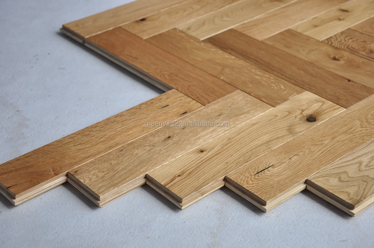 白橡木工厂工程橡木木地板 20/6毫米工程拼花实木复合地板人字纹