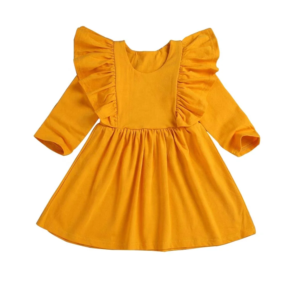 Long Sleeve Baby Boutique Clothing Wholesale Children Ruffle Dresses Solid Mustard Toddler Girls Fall Dress Children Girl Dress, Picture shows
Long Sleeve Baby Boutique Clothing Wholesale Children Ruffle Dresses Solid Mustard Toddler Girls Fall Dress Children Girl Dress, Picture shows