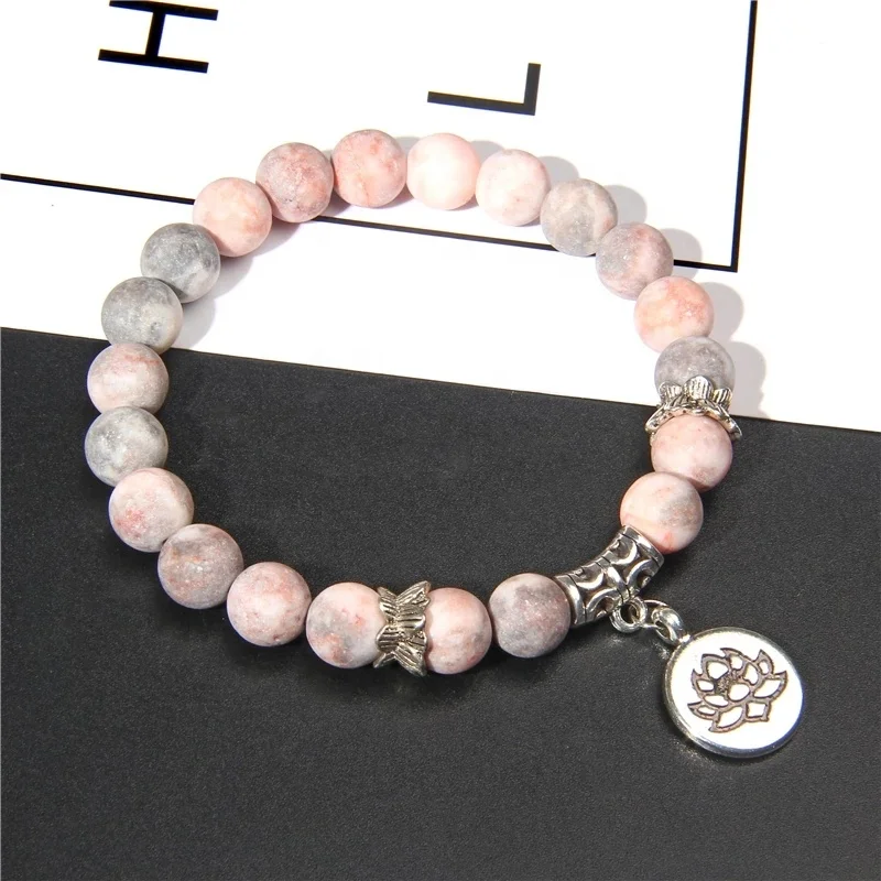 Handmade Natural Stone Lotus Ohm Buddha Beads Bracelet Pink Zebra Stone Lotus Charm Bracelets for Women Men Yoga Jewelry Gifts, Customized color
Handmade Natural Stone Lotus Ohm Buddha Beads Bracelet Pink Zebra Stone Lotus Charm Bracelets for Women Men Yoga Jewelry Gifts, Customized color