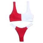 Thong Bikini Sexy Brazilian Biquini Beachwear Patchwork Hot Swimming Wear for Women