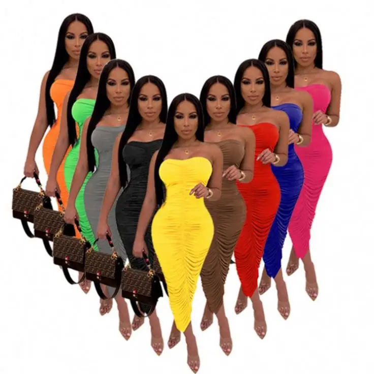 AOMEI New Style Sexy Solid Color Women Clothes 2021 Summer Dresses Strapless Women Lady Elegant Casual One Piece Dress
AOMEI New Style Sexy Solid Color Women Clothes 2021 Summer Dresses Strapless Women Lady Elegant Casual One Piece Dress