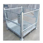 Heavy duty collapsible foldable galvanized metal steel welded wire mesh australia pallet box