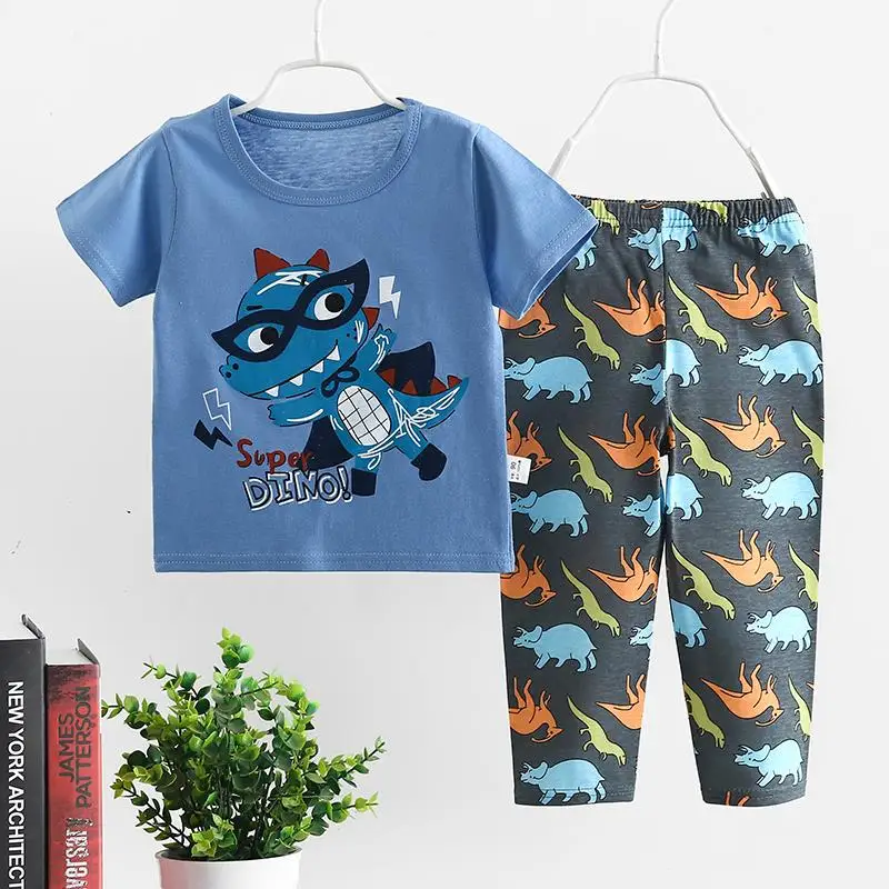 Hot selling children's clothing boys and girls lightweight and comfortable short sleeve pajamas
Hot selling children's clothing boys and girls lightweight and comfortable short sleeve pajamas