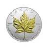 Custom national design maple leaf metal challenge coin with own logo
