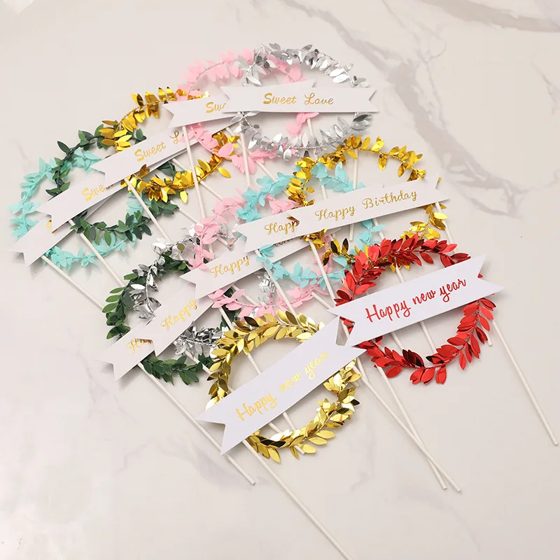 Cake decoration ins Sen series green leaf wreath HB birthday baking cake baking equipments tool, Customized color
Cake decoration ins Sen series green leaf wreath HB birthday baking cake baking equipments tool, Customized color