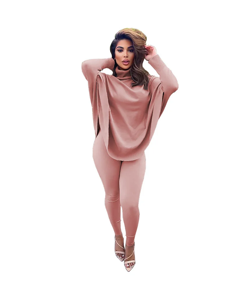 2021 women clothing Ladies Pant Two Pieces Set V Neck Split Long Bat Sleeves Black Solid Color 2 Piece Outfits, Picture shows
2021 women clothing Ladies Pant Two Pieces Set V Neck Split Long Bat Sleeves Black Solid Color 2 Piece Outfits, Picture shows