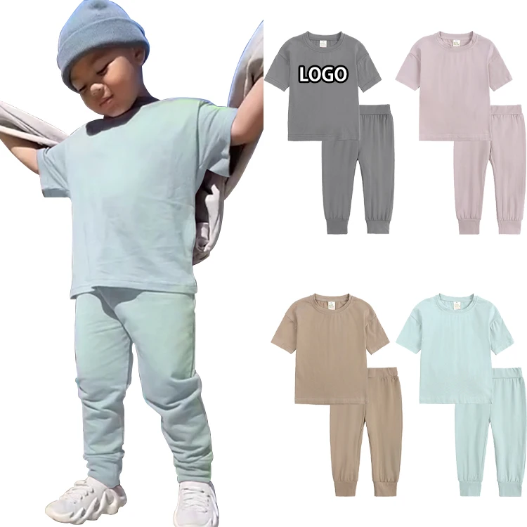 2022 NEW Toddlers Kids Clothes Set Cotton T Shirt Trousers Two Piece Summer Casual Breathable Girls Boys Clothing Set, Customized color
2022 NEW Toddlers Kids Clothes Set Cotton T Shirt Trousers Two Piece Summer Casual Breathable Girls Boys Clothing Set, Customized color
