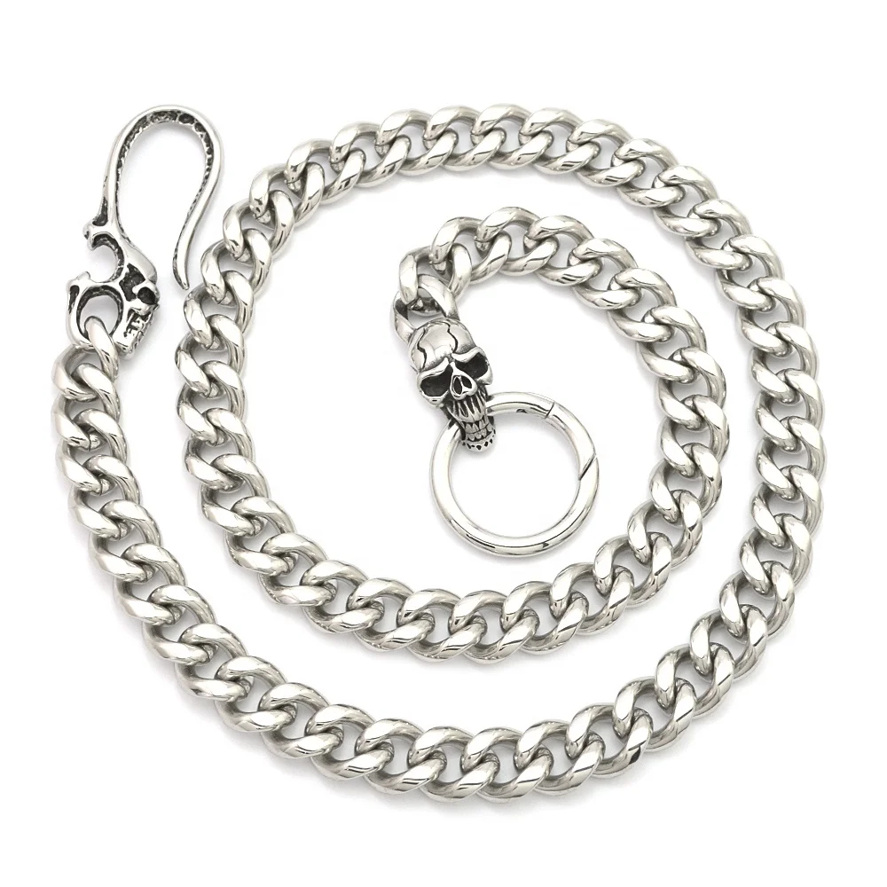 Wholesale New Custom Pants High Waist Stainless Steel Biker Skull Punk Jean Wallet Chain for Men
Wholesale New Custom Pants High Waist Stainless Steel Biker Skull Punk Jean Wallet Chain for Men