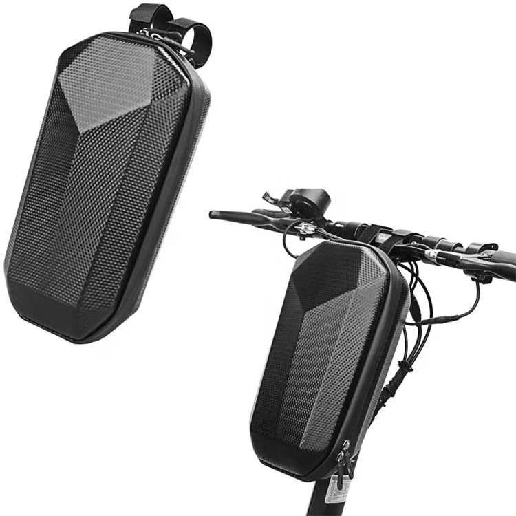 

Waterproof Storage Hard Shell Scooter Handlebar Bag Organizer for Electric Kick Scooters Self Balancing Bicycle and Folding, Black