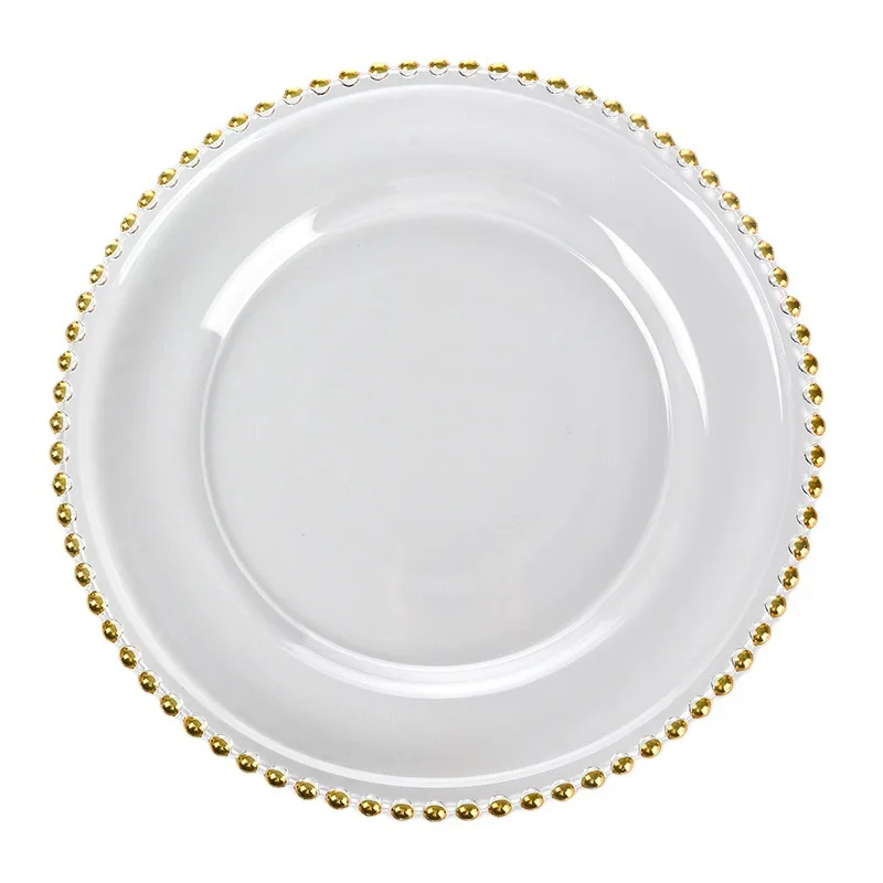 Wedding pearl point glass plate dinnerware sets golden bead plate Round Gold Charger glass Plates, Gold,silver,rose gold,red,pink
Wedding pearl point glass plate dinnerware sets golden bead plate Round Gold Charger glass Plates, Gold,silver,rose gold,red,pink