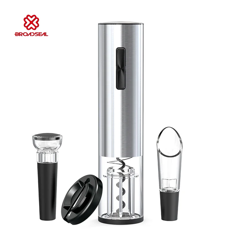 USB Corkscrew Remover One-click Button Rechargeable Cordless Bottle Openers with Wine Pourer Vacuum Stoppers Foil Cutter, Black
USB Corkscrew Remover One-click Button Rechargeable Cordless Bottle Openers with Wine Pourer Vacuum Stoppers Foil Cutter, Black