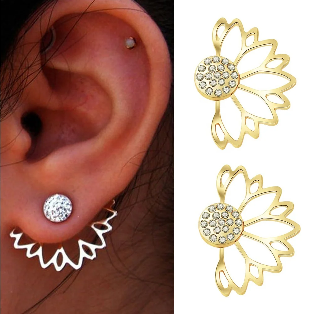 2019 fashion Chic Ear Stud Exquisite crystal Rhinestone earrings Jewelry Sweet Lotus Flower Stud Earrings Jackets For Women Girl, As picture
2019 fashion Chic Ear Stud Exquisite crystal Rhinestone earrings Jewelry Sweet Lotus Flower Stud Earrings Jackets For Women Girl, As picture