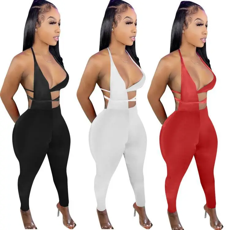 MNL88806 Sexy tight fitting solid color hollow sling straps sexy nightclub jumpsuit women, 3 colors
MNL88806 Sexy tight fitting solid color hollow sling straps sexy nightclub jumpsuit women, 3 colors