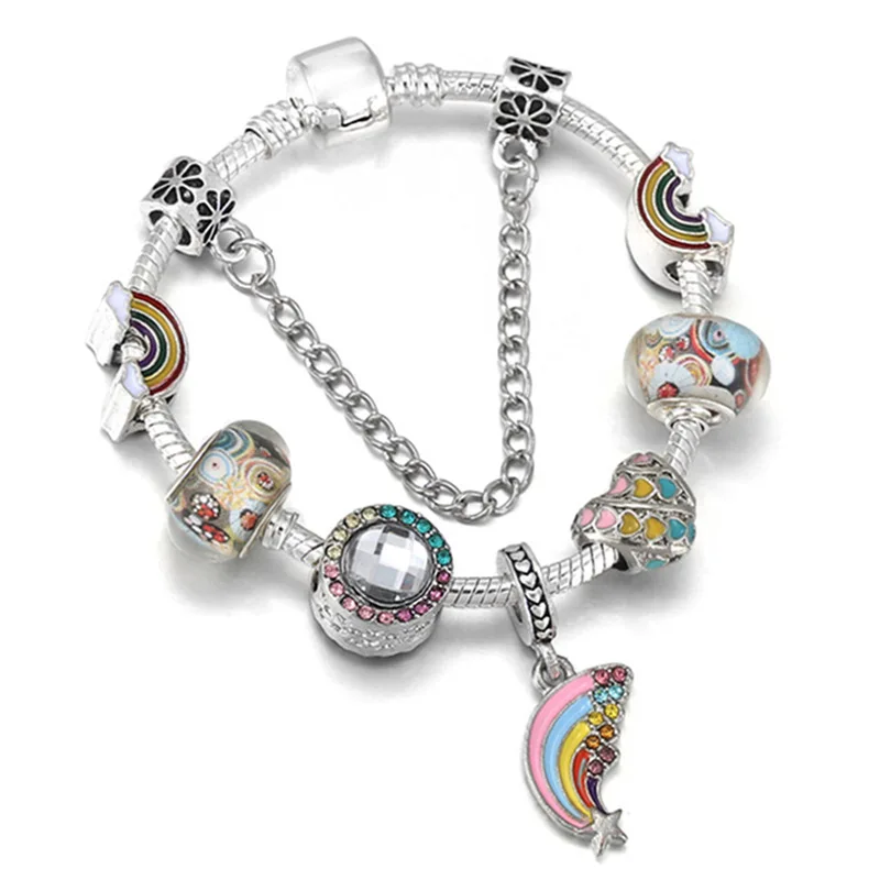 Girls Birthday Gifts Enamel Rainbow Bracelet Delicate White Gold Plated Colorful Austria Crystal Beads Rainbow Charm Bracelets
Girls Birthday Gifts Enamel Rainbow Bracelet Delicate White Gold Plated Colorful Austria Crystal Beads Rainbow Charm Bracelets