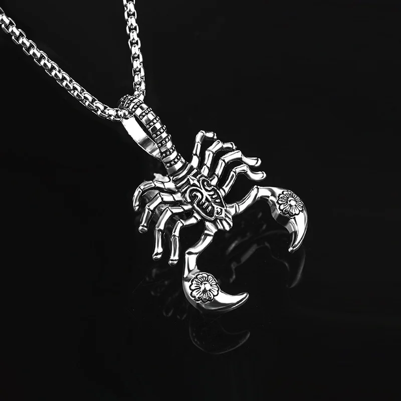 DAIHE Fashion Retro Hip Hop Punk Style Scorpion Pendant Necklace Stainless Steel Chain Men Sweater Chain
DAIHE Fashion Retro Hip Hop Punk Style Scorpion Pendant Necklace Stainless Steel Chain Men Sweater Chain