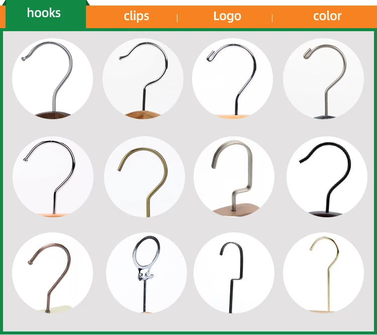 Hanger accessory options for plastic and wooden hanger hook ,hanger clips,clip hangers for pants