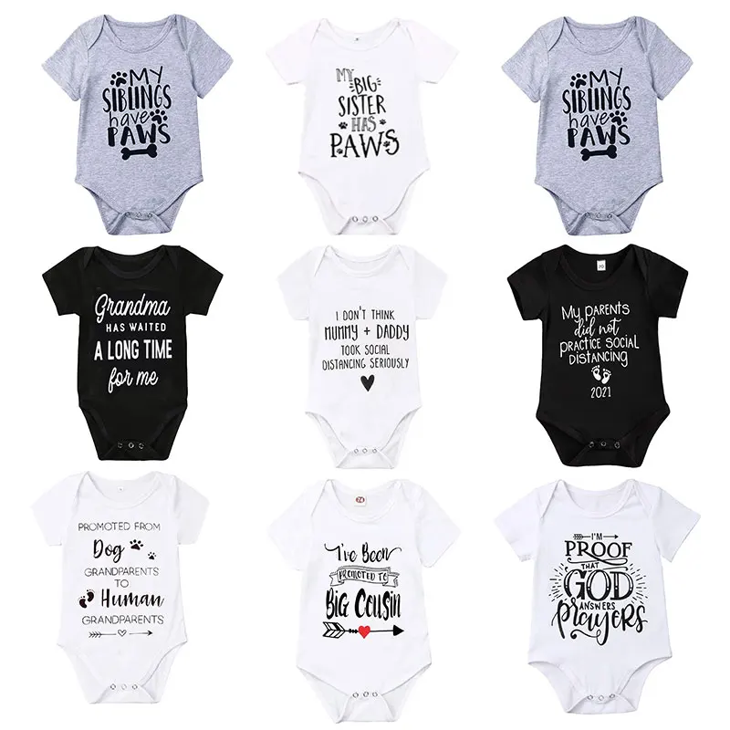 In Stock 2021 Girls Boys babies clothes Funny Design Layette Bodysuit Outfits Neutral Custom Baby Romper, Black,white,grey,red,navy
In Stock 2021 Girls Boys babies clothes Funny Design Layette Bodysuit Outfits Neutral Custom Baby Romper, Black,white,grey,red,navy